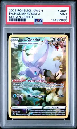 2023 Pokemon SWSH Crown Zenith Full Art Hisuian Goodra #GG21 PSA 9 MINT - Image 1