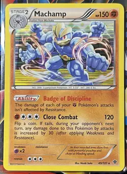 Pokemon TCG | Machamp Black & White Plasma Blast #49/101 Holo Rare LP/MP - Image 1