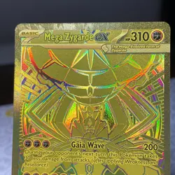 Mega Zygarde EX 124/088 Gold Mega Hyper Rare Perfect Order Pokemon TCG - Image 2