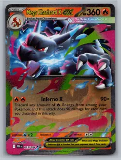 Mega Charizard X ex 013/094 Double Rare Phantasmal Flames Pokemon Near Mint - Image 1