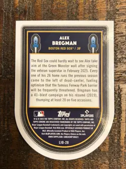 Alex Bregman 2025 Topps Cosmic Chrome Launched Into Orbit #LIO-28 Gold 1/50 - Image 2