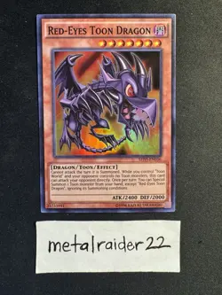 Yugioh Red-Eyes Toon Dragon SHVI-EN036 Shining Victories Unlimited Near Mint - Image 1