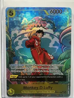 One Piece Monkey D Luffy OP07-109 SR Treasure Rare Alternative Art - Image 1