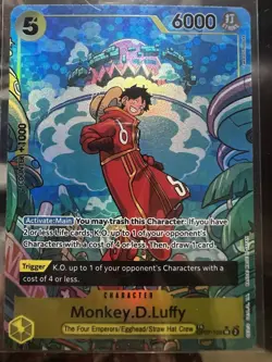 One Piece Monkey D Luffy OP07-109 SR Treasure Rare Alternative Art - Image 3