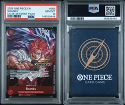 2025 ONE PIECE CHAMPIONSHIP CS 25-26 EVENT PACK P-083 SHANKS PROMO PSA 10 GEM MT - Image 1
