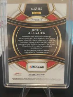 2024 Panini Select Selective Swatches Sheet Metal Flash Prizm Justin Allgaier - Image 2