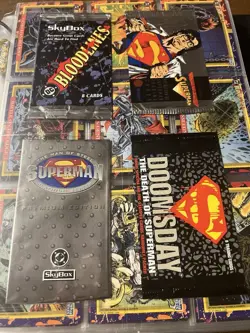 Skybox DC Doomsday Death & return of Superman + Bubble gum lot and bloodline lot - Image 3