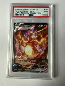 Pokemon TCG Charizard VMAX Full Art Black Star Promos SWSH261 PSA 9 Gem Mint - Image 1