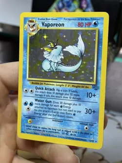 Vaporeon 12/64 Jungle 1999 Holo Rare WOTC Pokemon Card TCG - Image 5
