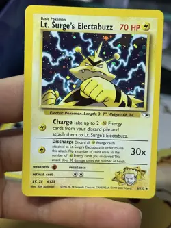 #2 Lt. Surge's Electabuzz 6/132 Gym Heroes 2000 Holo Rare WOTC Pokemon Card TCG - Image 3
