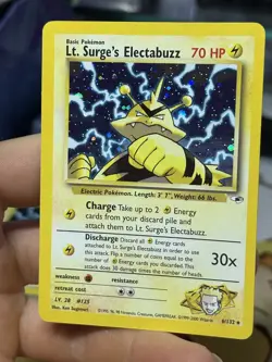 #2 Lt. Surge's Electabuzz 6/132 Gym Heroes 2000 Holo Rare WOTC Pokemon Card TCG - Image 4