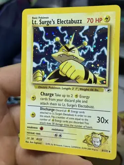 #2 Lt. Surge's Electabuzz 6/132 Gym Heroes 2000 Holo Rare WOTC Pokemon Card TCG - Image 5