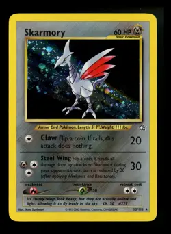 Skarmory 13/111 Neo Genesis 2000 Holo Rare WOTC Pokemon Card TCG - Image 1
