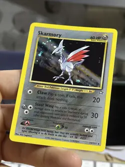 Skarmory 13/111 Neo Genesis 2000 Holo Rare WOTC Pokemon Card TCG - Image 4