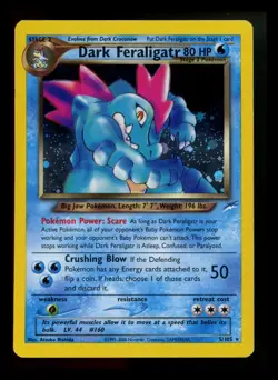 Dark Feraligatr 5/105 Neo Destiny 2000 Holo Rare WOTC Pokemon Card TCG - Image 1