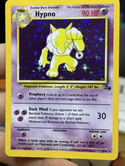 #2 Hypno 8/62 Fossil 1999 Holo Rare WOTC Pokemon Card TCG - Image 4