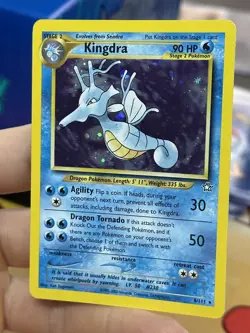 #2 Kingdra 8/111 Neo Genesis 2000 Holo Rare WOTC Pokemon Card TCG - Image 3