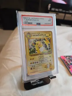 1999 POKEMON JAPANESE GYM 2 #26 LT. SURGE'S RAICHU-HOLO PSA 9 Vintage TCG Card - Image 2