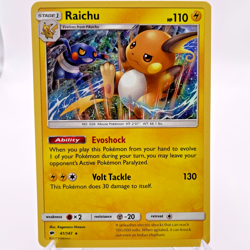 Pokemon TCG Raichu 41/147 Holo Rare Stage 1 SM Burning Shadows Card NM - Image 1