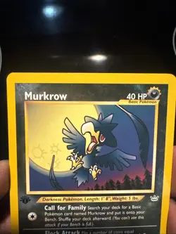 Murkrow 46/64 Neo Revelation 1st Edition Common Pokemon Card - Image 5