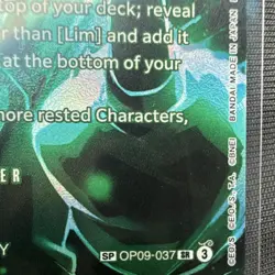 Bandai Lim OP09-037 SR SP Foil 5000 Power 3 Cost One Piece CCG EN Card - Image 3