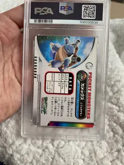 PSA 8 2004 CARDDASS POKEMON ADVANCED GENERATION ZUKAN CARD BLASTOISE #022 - Image 2