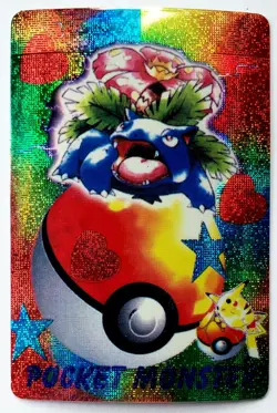 1999 Pokemon Pocket Monsters Bandai Sticker/Card #156 Venusaur MINT! - Image 4