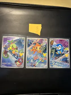 Pokemon TCG First Partner Illustration Collection Series 1 Gen 4 Sinnoh Starters - Image 1