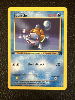 Squirtle 68/82 2000 Team Rocket 1st Edition Pokemon Card TCG Vintage WOTC NM - Image 1