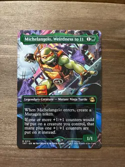Michelangelo, Weirdness to 11 Borderless Teenage Mutant Ninja Turtles (TMT) MTG - Image 1