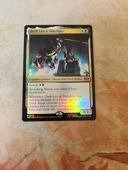 Dark Leo & Shredder Foil Teenage Mutant Ninja Turtles MTG NM - Image 1