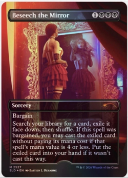 Presale: Beseech The Mirror (Borderless) Secret Lair Foil Las Vegas 2026 - Image 1
