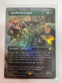MTG *Galadhrim Brigade Full Art Foil Lord of the Rings Commander #502 Rare - Image 1