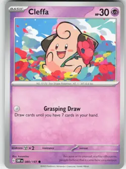 Cleffa 080/197 Common Obsidian Flames Pokemon Near Mint - Image 1