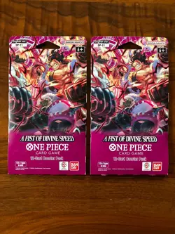One Piece OP-11 A Fist of Divine Speed Sleeved Booster Packs Sealed (2 Packs) - Image 1