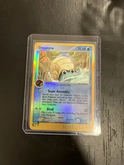Pokemon TCG 2003 Vintage Omanyte Reverse Holo Card 70/100 NM Never Played - Image 1