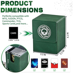 Card Deck Box for MTG, Magic Commander Deck Box Fits 200+ Cards without Sleeves - Image 2