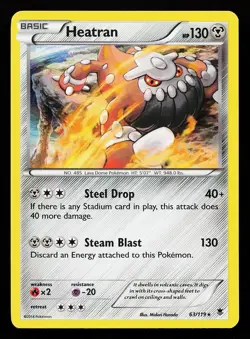 Heatran 63/119 Holo Rare Phantom Forces Pokemon Card - Image 1