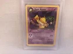 PSA 8 WOTC 2000 Team Rocket Unlimited Dark Hypno 26/82 Non Holo Rare Card NM-MT - Image 2