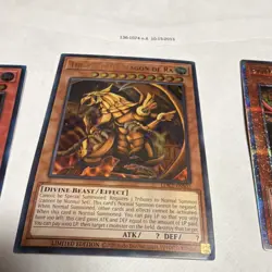 Konami Yu-Gi-Oh! TCG 3 Card Lot - Slifer, Winged Dragon of Ra, Holo - Image 3