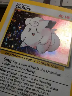 1999 Pokemon TCG Clefairy 5/102 Base Set Holo Rare Card Vintage WOTC MP+ Lp- - Image 3