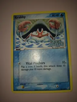 Krabby Holo Crystal Guardians STAMPED 54/100 Pokemon Card - Image 2