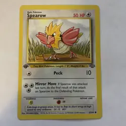 Pokemon TCG Jungle Spearow Card 62/64 Regular Common 1st Edition LP - Image 1