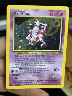 #3 HOLOBLEED Mr. Mime 6/64 Jungle 1999 Holo Rare WOTC Pokemon Card TCG - Image 4
