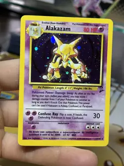 Alakazam 1/130 Base Set 2 2000 Holo Rare WOTC Pokemon Card TCG - Image 3