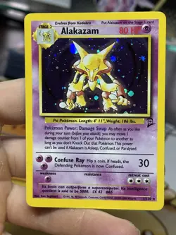 Alakazam 1/130 Base Set 2 2000 Holo Rare WOTC Pokemon Card TCG - Image 4