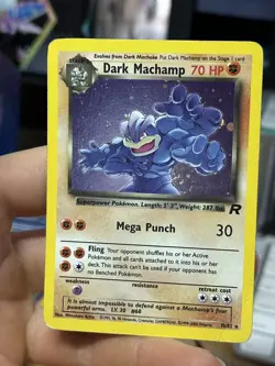 Dark Machamp 10/82 Team Rocket 2000 Holo Rare WOTC Pokemon Card TCG - Image 3