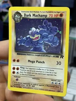 Dark Machamp 10/82 Team Rocket 2000 Holo Rare WOTC Pokemon Card TCG - Image 4