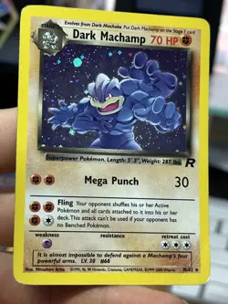 Dark Machamp 10/82 Team Rocket 2000 Holo Rare WOTC Pokemon Card TCG - Image 5