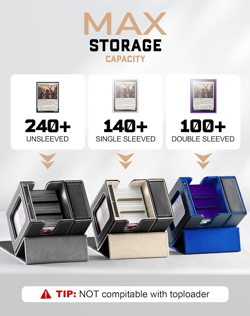 MTG Commander Deck Box with Display Window, Deck Box Holds 100 Double-Sleeved wi - Image 3